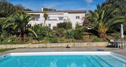 T2, air-conditioned ground floor villa in la Campagne, near Ajaccio, 8/4 m pool.