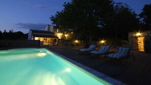 Outdoor pool, a heated pool