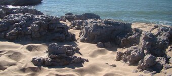 Small house, air conditioning and shaded garden, in a quiet area near the beach