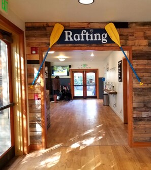 Enter the rafting area, where adventure awaits.