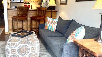 Smart TV, fireplace, printers