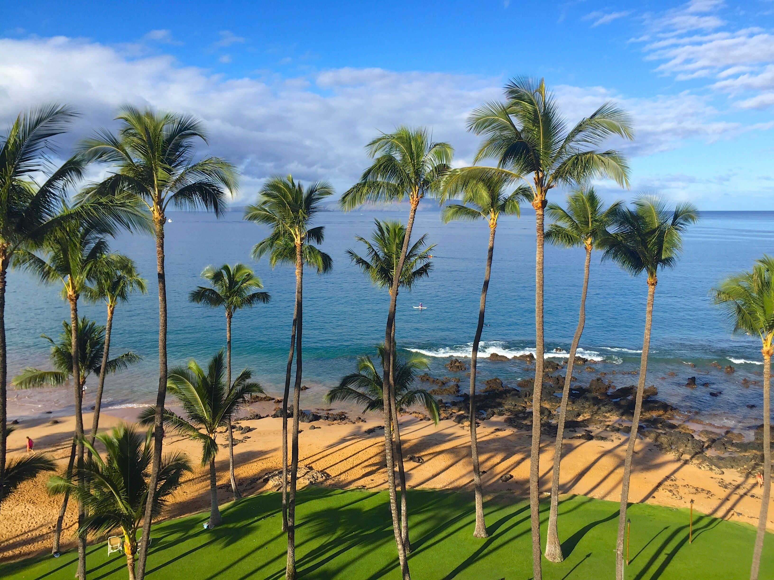 View of the beach from our lanai