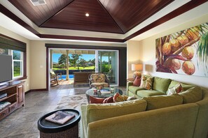 Smart TV - Kiahuna Lani at Poipu: Brand New Pool! Tropical Luxury on the Golf Course w/ A/C (Koloa)