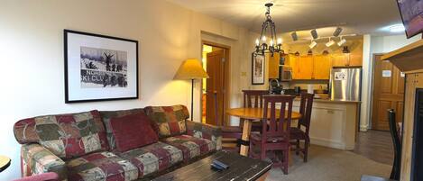 TV, fireplace, DVD player
