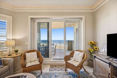 Oceanfront Condo Steps from Ritz | Resort Pools | Sweeping Views