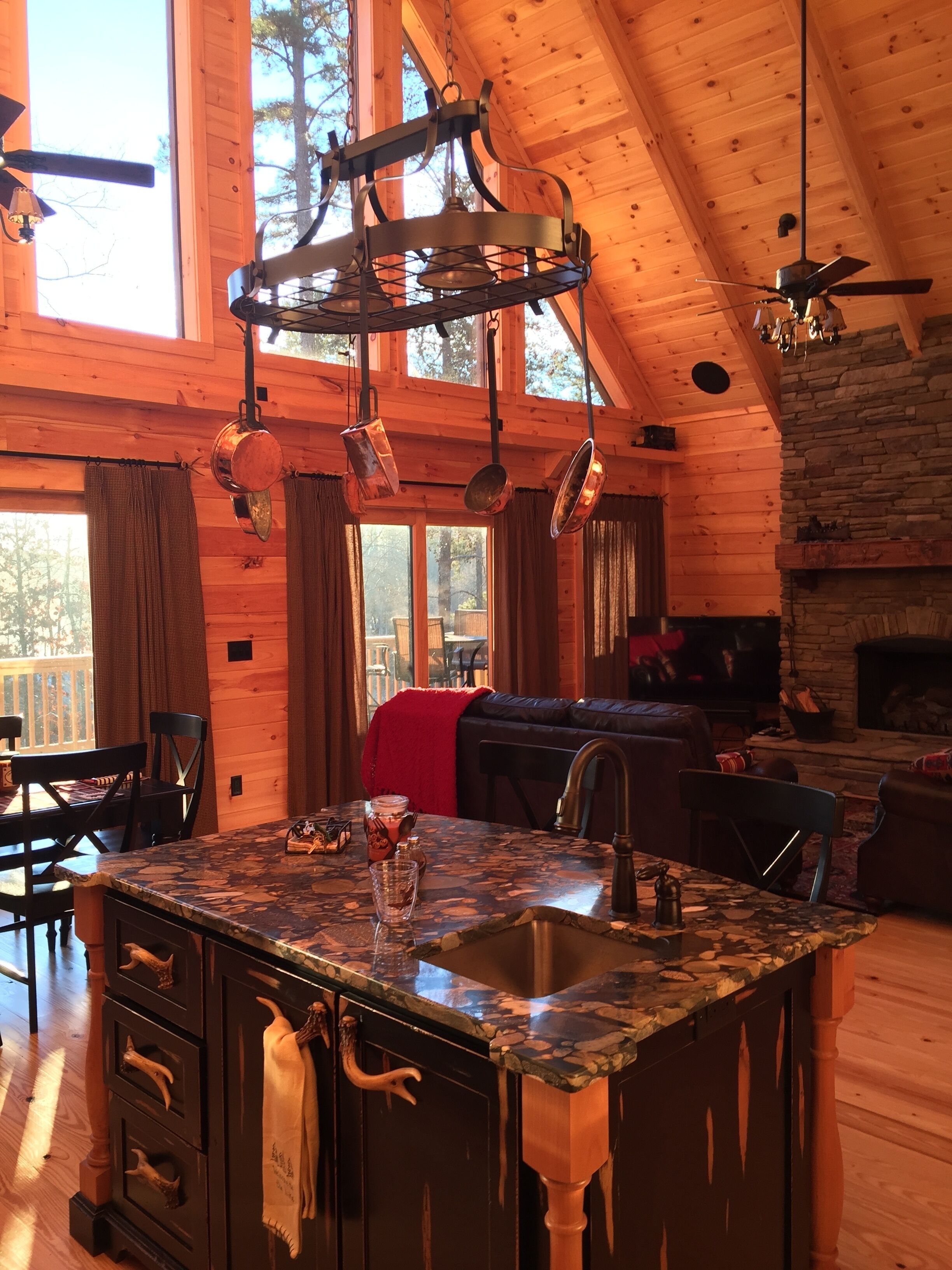 TV, music library, stereo