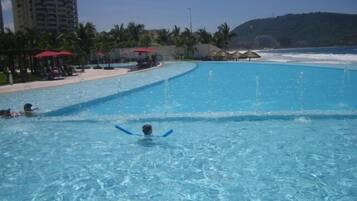 Outdoor pool, a heated pool