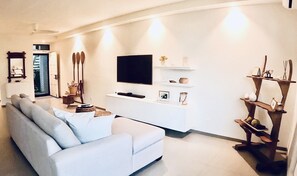 TV, DVD player, stereo