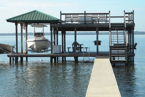 Unique 2 story dock on the water!