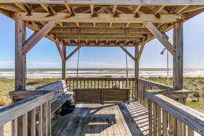 Property grounds - Oak Island, NC-oceanfront, screened porch & gazebo w/swing (Oak Island)