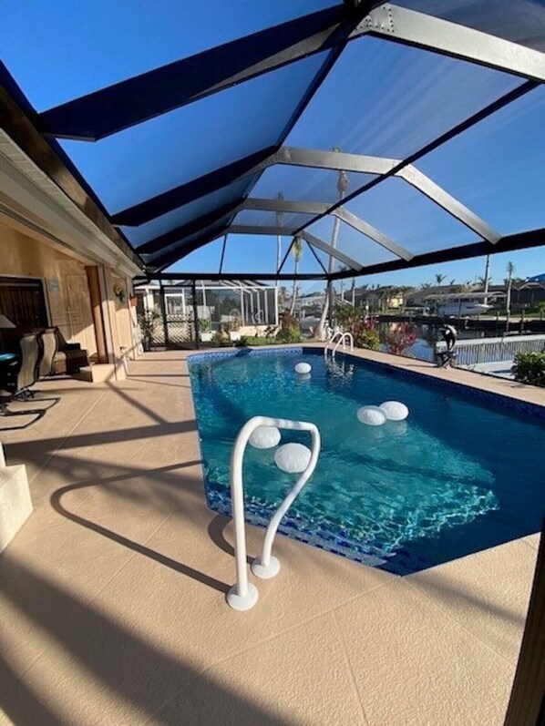 A heated pool