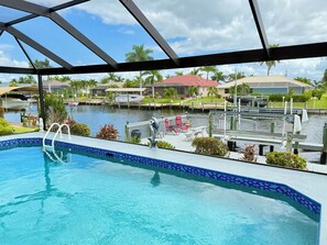 A heated pool