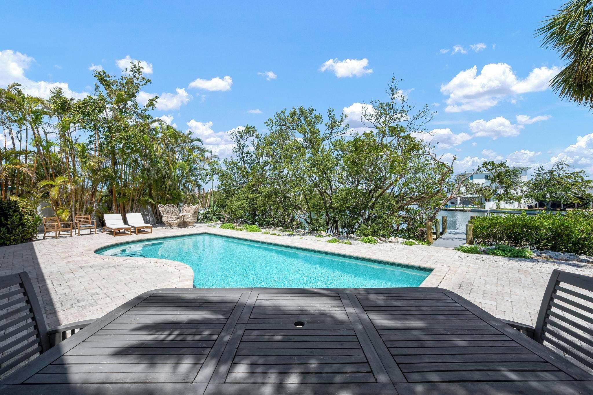 A heated pool