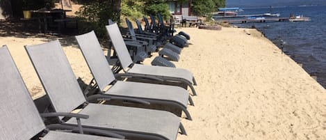 Sun loungers, beach towels