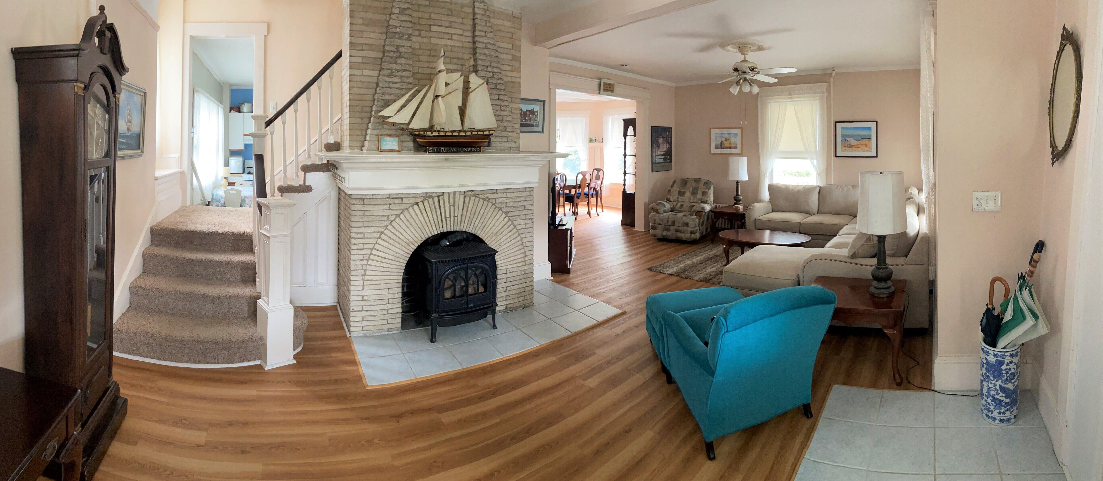 Family Vacation Home in Avon- Half a Block From the Beach with Ocean View Porch