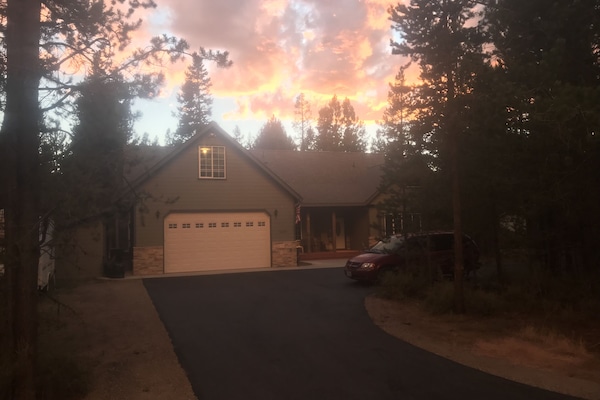 This house has a circle driveway with a lot of parking. Larger than appears.