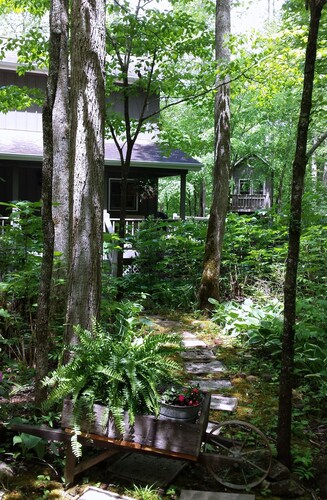 Creekfront! Private ponds for fishing! Mountain views & trails. Pet-friendly