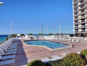 Outdoor pool, a heated pool