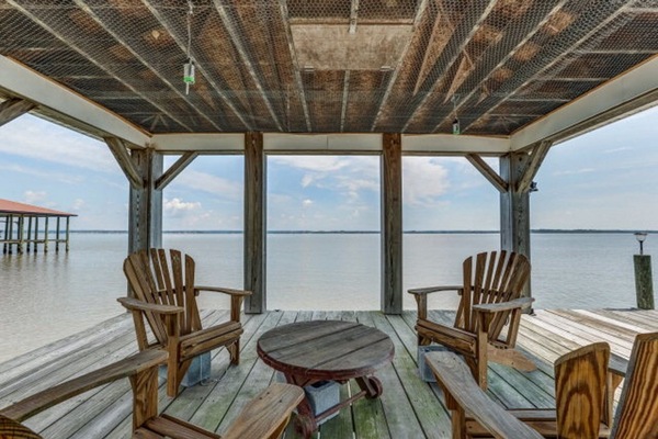 The end of the dock will make you feel like you are on an island!