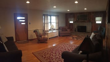 TV, DVD player, books