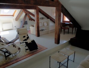 TV, books, stereo - San Marco Architect Designed  Penthouse Apartment (Venice)