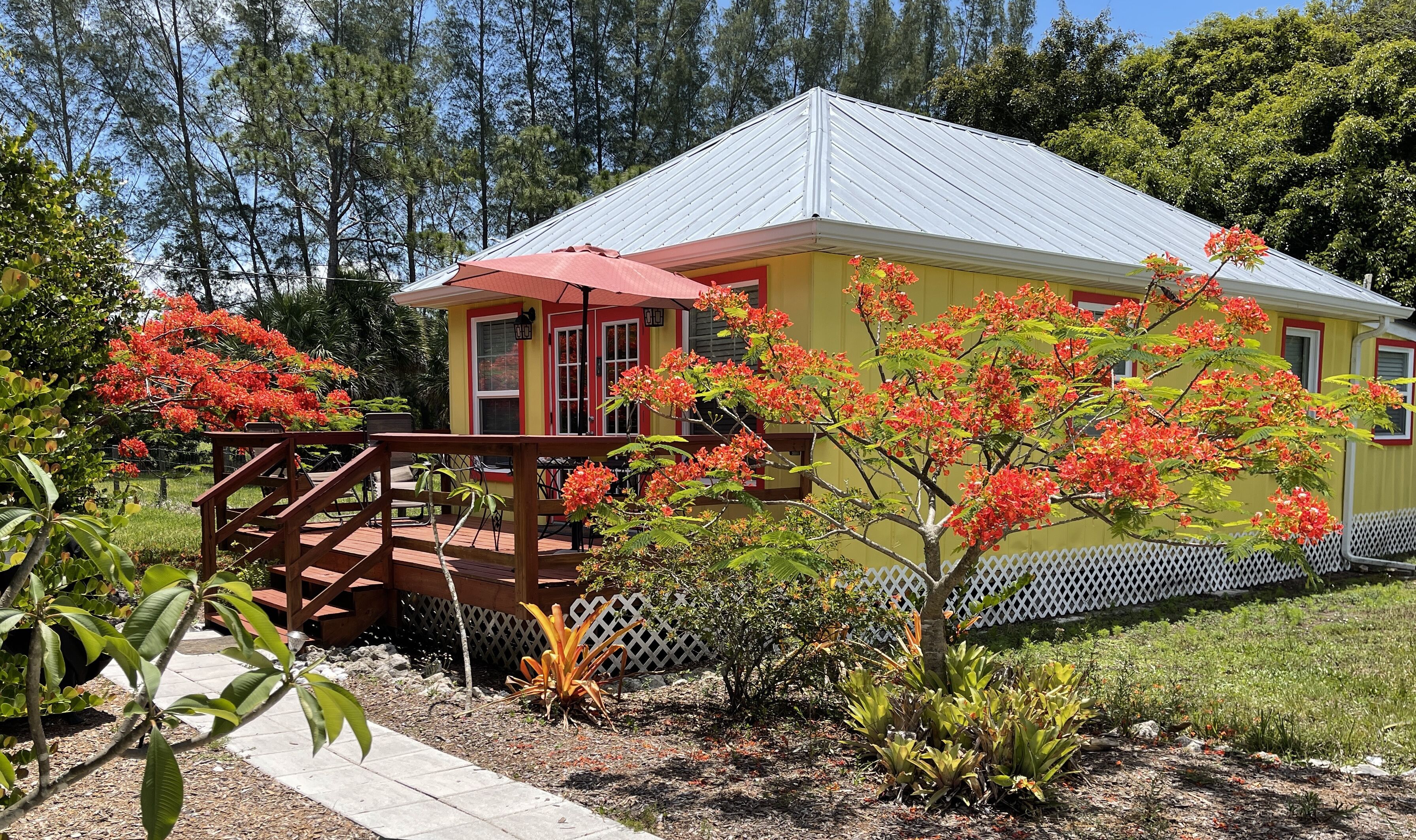 Has all of the modern comforts-hidden in the palm and mango groves.