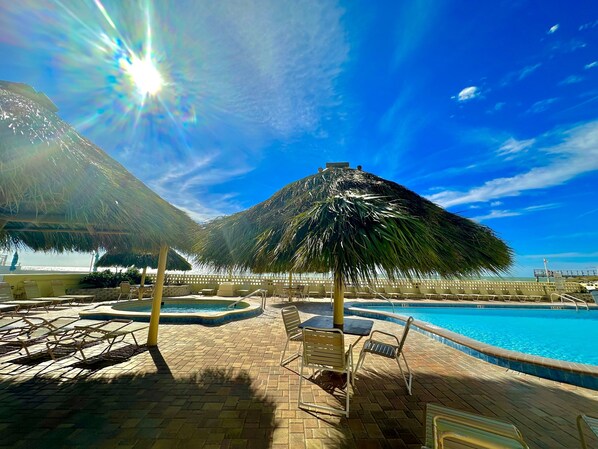 Outdoor pool, a heated pool