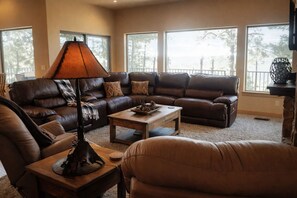 TV connectée, cheminée, lecteur de DVD