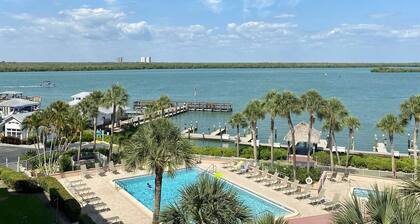 Water View of Marco Pass, Heated Pool & Marina-Newly Updated 5th Floor 1Br/1Ba