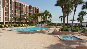 A heated pool - Water View of Marco Pass, Heated Pool & Marina-Newly Updated 5th Floor 1Br/1Ba (Marco Island)
