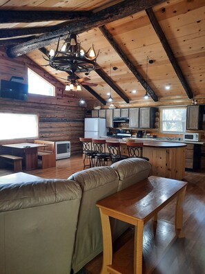 Interior - Hand Crafted Log Cabin, minutes away from your outdoor adventure (Questa)