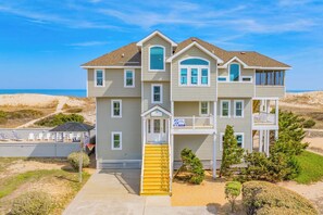 Exterior - Premier Oceanfront Home in Waves w/ Pool, Hot Tub, Game Room (Waves)