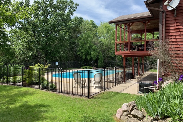 Piscina all'aperto, una piscina riscaldata