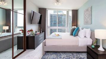 2 bedrooms, iron/ironing board, travel crib, WiFi
