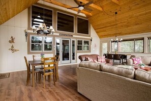 Smart TV, fireplace, video-game console, DVD player