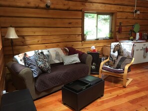 DVD player, books, video library, stereo - Log Cabin Fully Equipped. Up to 2 Adults + 3 Children. Dogs Welcome! (Roberts Creek)
