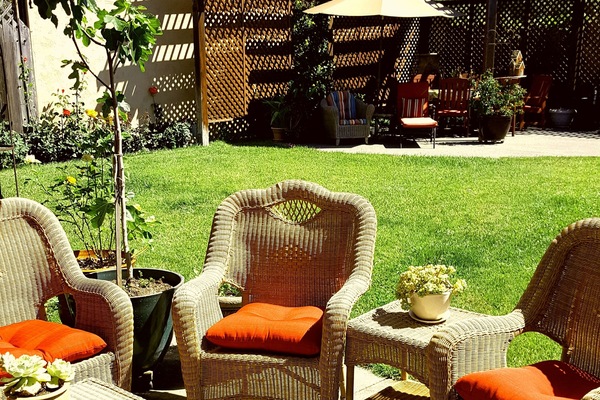 enjoy a good book or dine al fresco