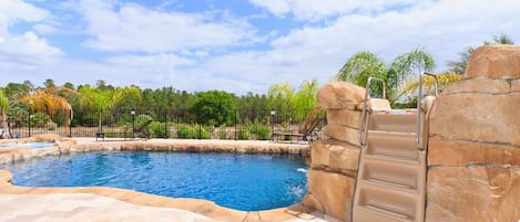 Outdoor pool, a heated pool