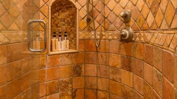 Bathtub, hair dryer, towels, soap