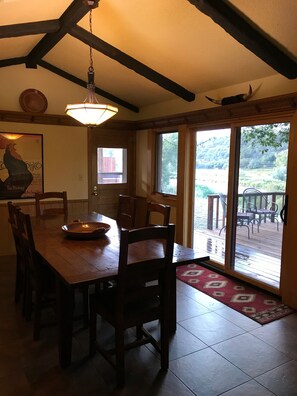 Dining - Spanish Ranch on the Arkansas River- enjoy the rushing river from the Hot tub! (Howard)