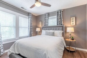 2 bedrooms, iron/ironing board, travel crib, free WiFi