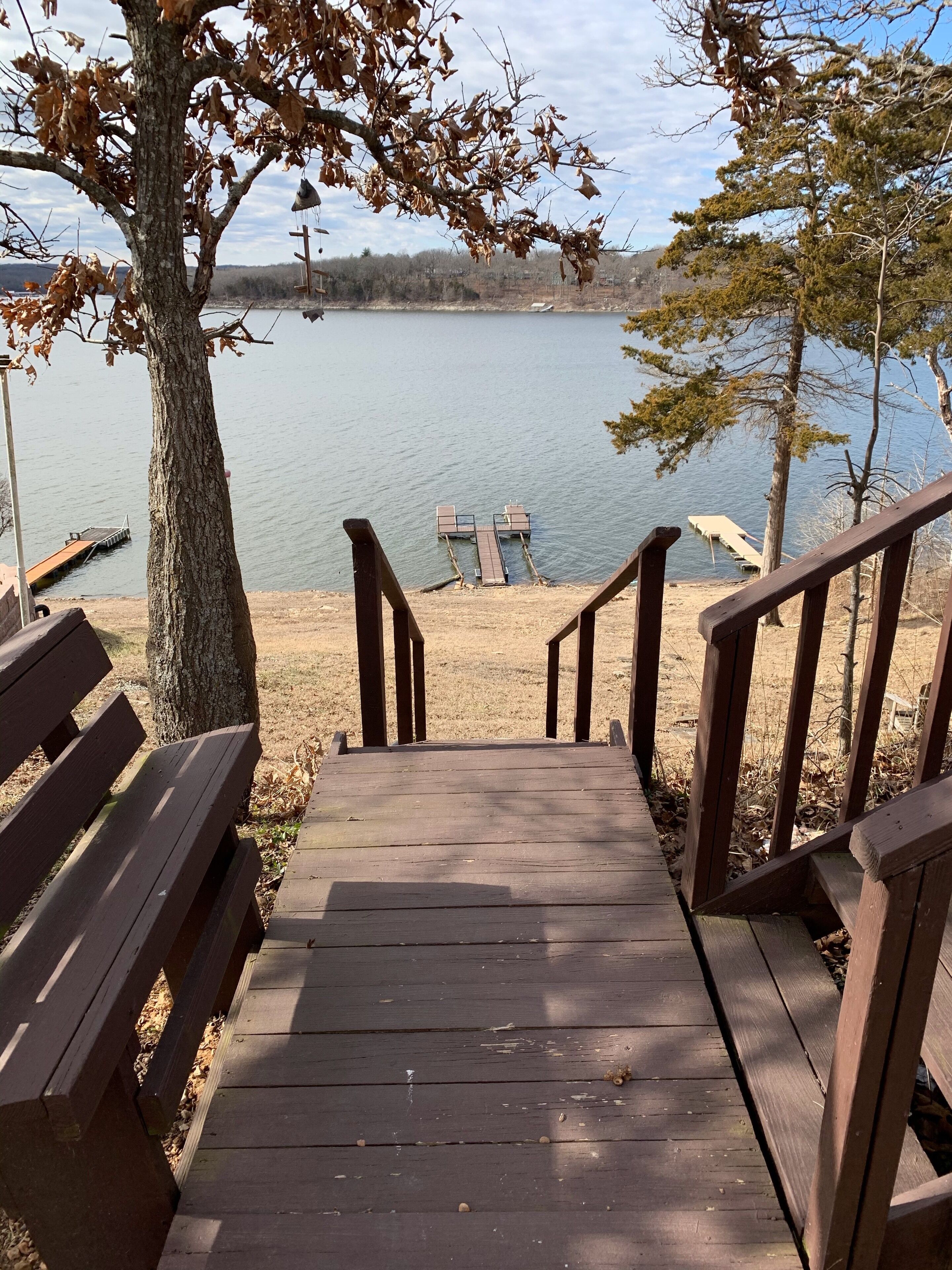 literally steps to the private dock
