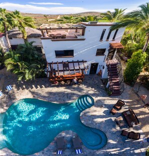 Outdoor pool, a heated pool