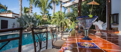 Outdoor pool, a heated pool