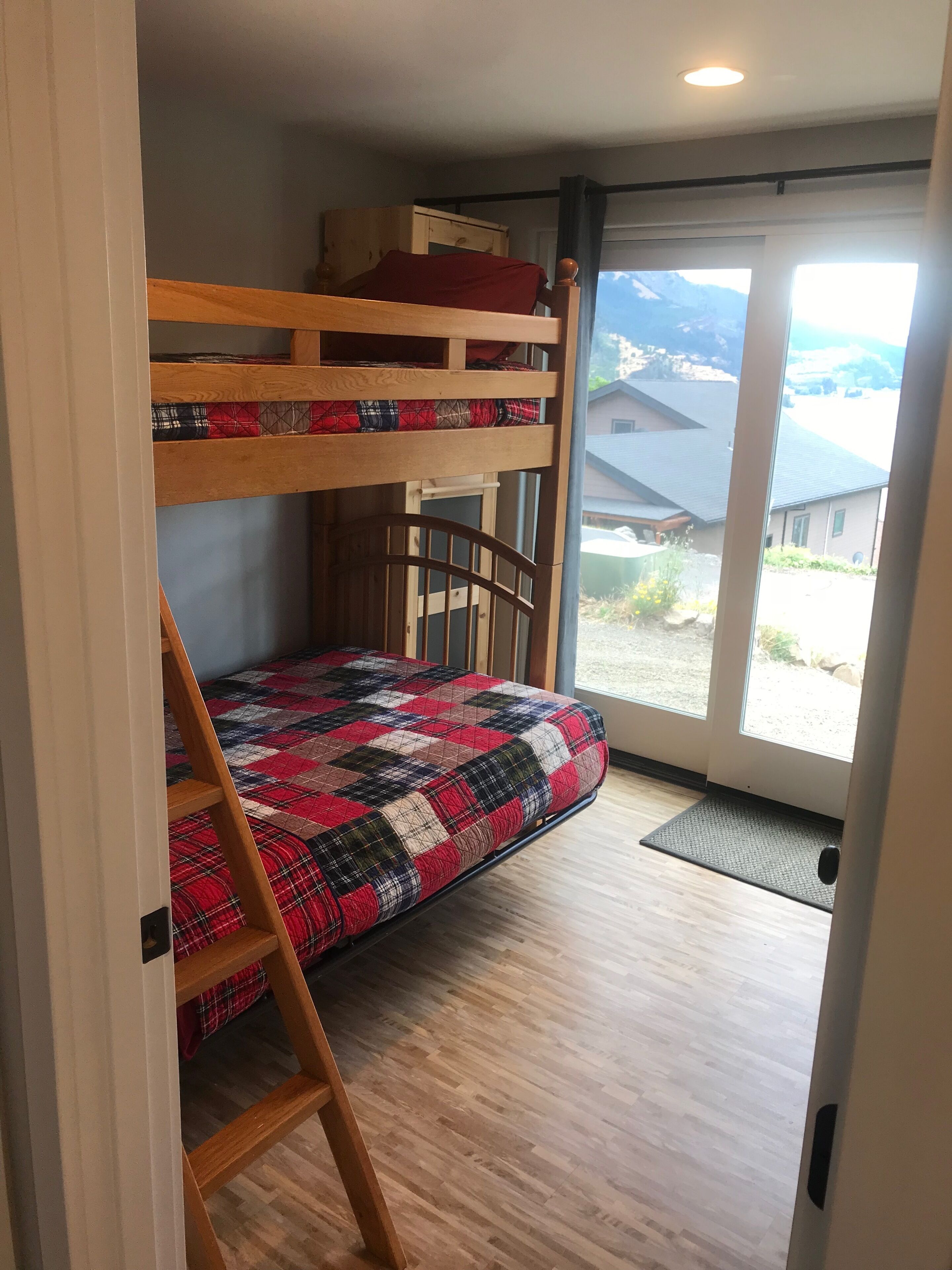 Bedroom 2 with double on bottom and twin on top