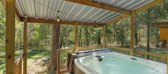 Maalaismainen honeybear mökki upealla näköalalla Ouachita joen, Lemmikkiystävällisiä