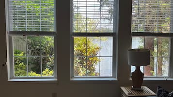TV connectée, lecteur de DVD, livres, chaîne hi-fi