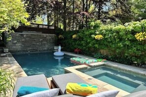 Outdoor pool, a heated pool