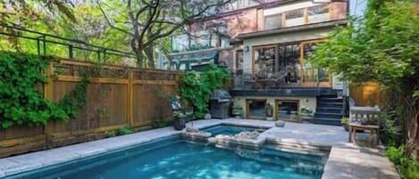 Outdoor pool, a heated pool