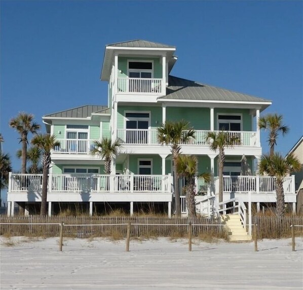 Exterior - BEACHFRONT HOME W/ PRIVATE HEATED POOL/BALCONIES - LAST WEEK OF JULY OPEN (Panama City Beach)